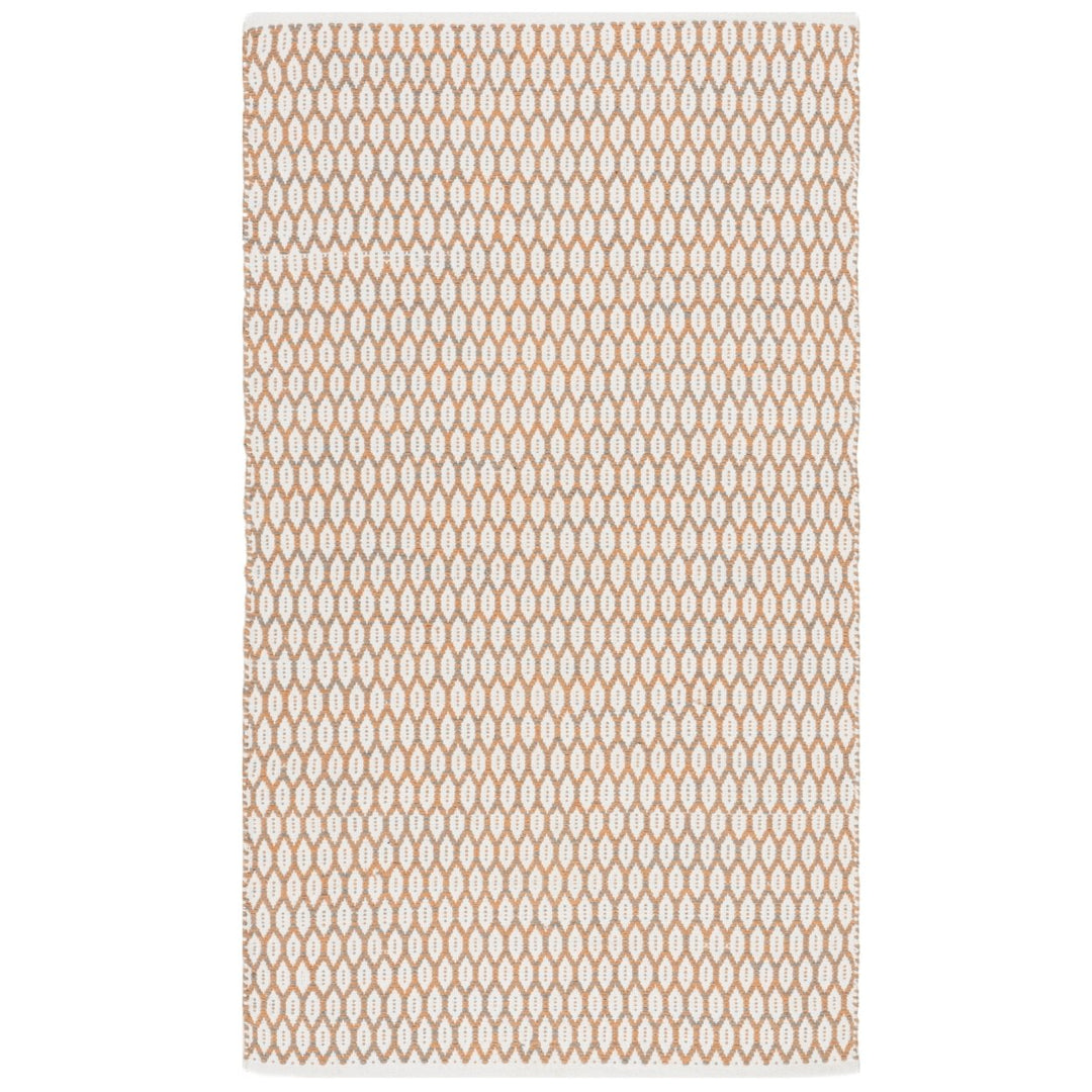 SAFAVIEH Montauk MTK608D Handwoven Orange / Ivory Rug Image 1