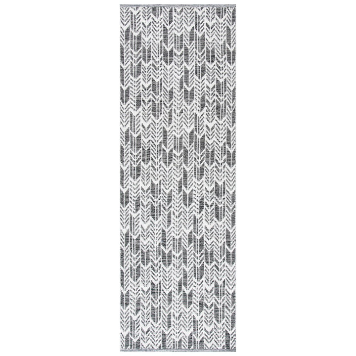 SAFAVIEH Montauk MTK609A Handwoven Black / Ivory Rug Image 1