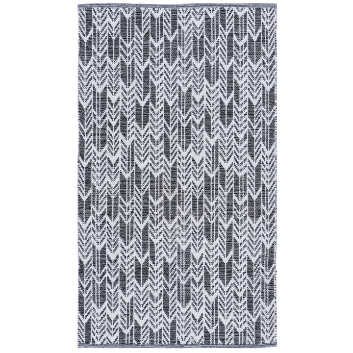 SAFAVIEH Montauk MTK609A Handwoven Black / Ivory Rug Image 4