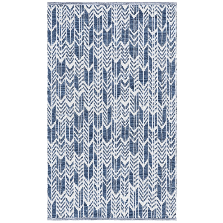 SAFAVIEH Montauk MTK609C Handwoven Navy / Ivory Rug Image 1