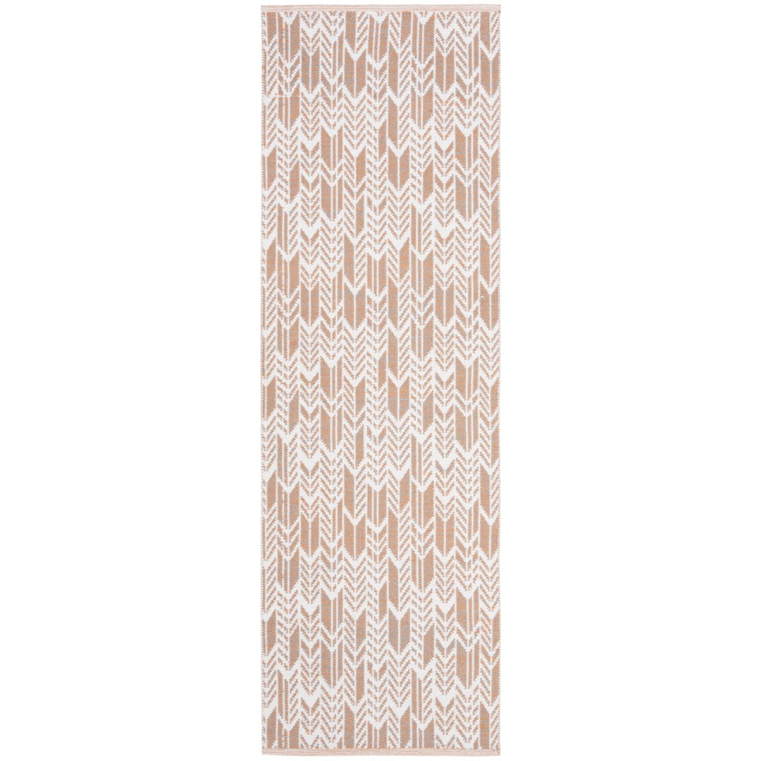 SAFAVIEH Montauk MTK609D Handwoven Orange / Ivory Rug Image 1