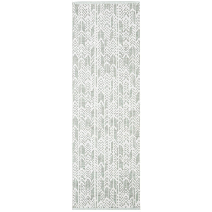 SAFAVIEH Montauk MTK609G Light Green / Ivory Rug Image 1