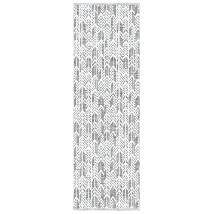 SAFAVIEH Montauk MTK609J Handwoven Charcoal / Ivory Rug Image 1