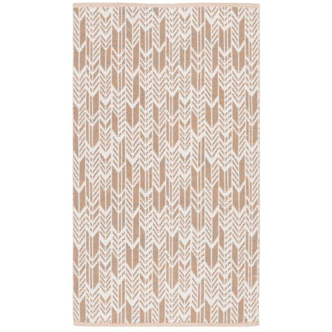 SAFAVIEH Montauk MTK609D Handwoven Orange / Ivory Rug Image 1