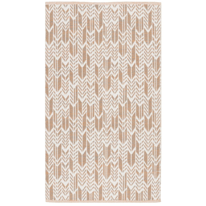 SAFAVIEH Montauk MTK609D Handwoven Orange / Ivory Rug Image 1