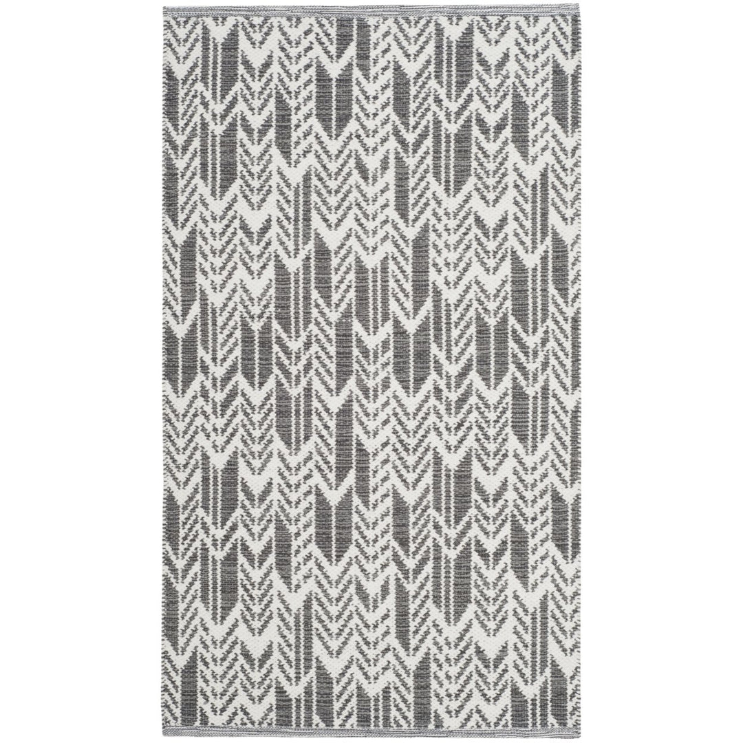 SAFAVIEH Montauk MTK609J Handwoven Charcoal / Ivory Rug Image 5