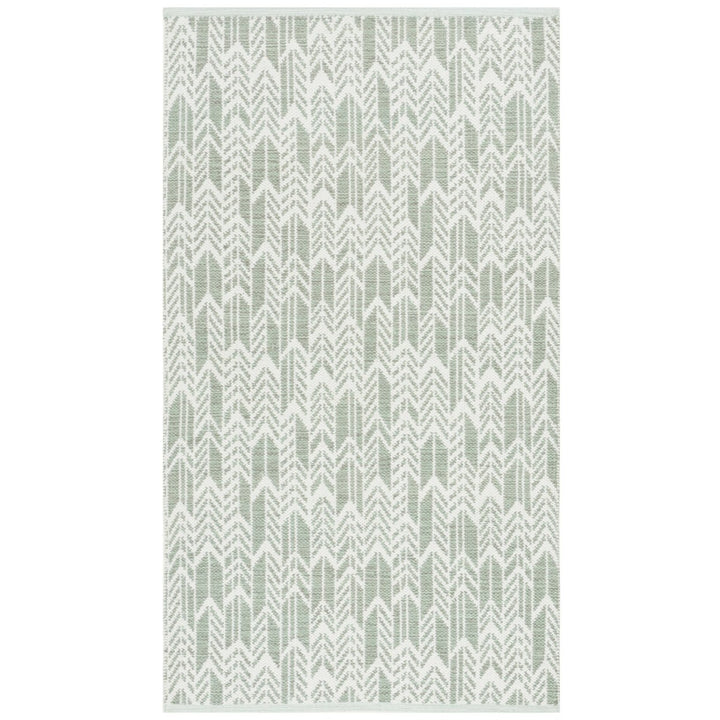 SAFAVIEH Montauk MTK609G Light Green / Ivory Rug Image 1