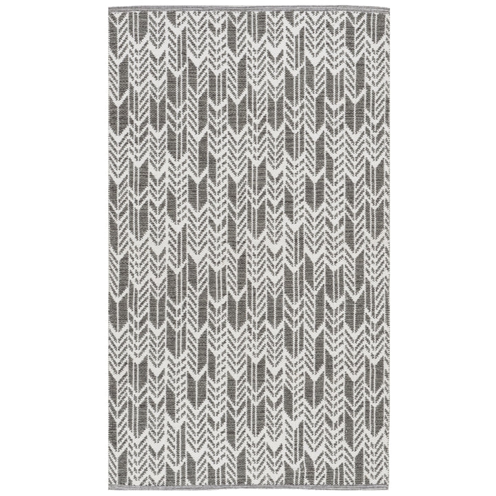 SAFAVIEH Montauk MTK609J Handwoven Charcoal / Ivory Rug Image 6