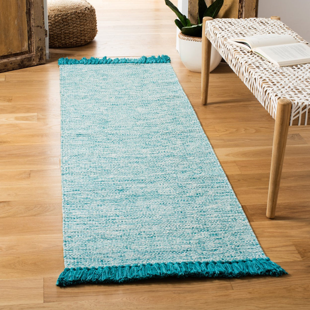 SAFAVIEH Montauk MTK610E Handwoven Turquoise Rug Image 2