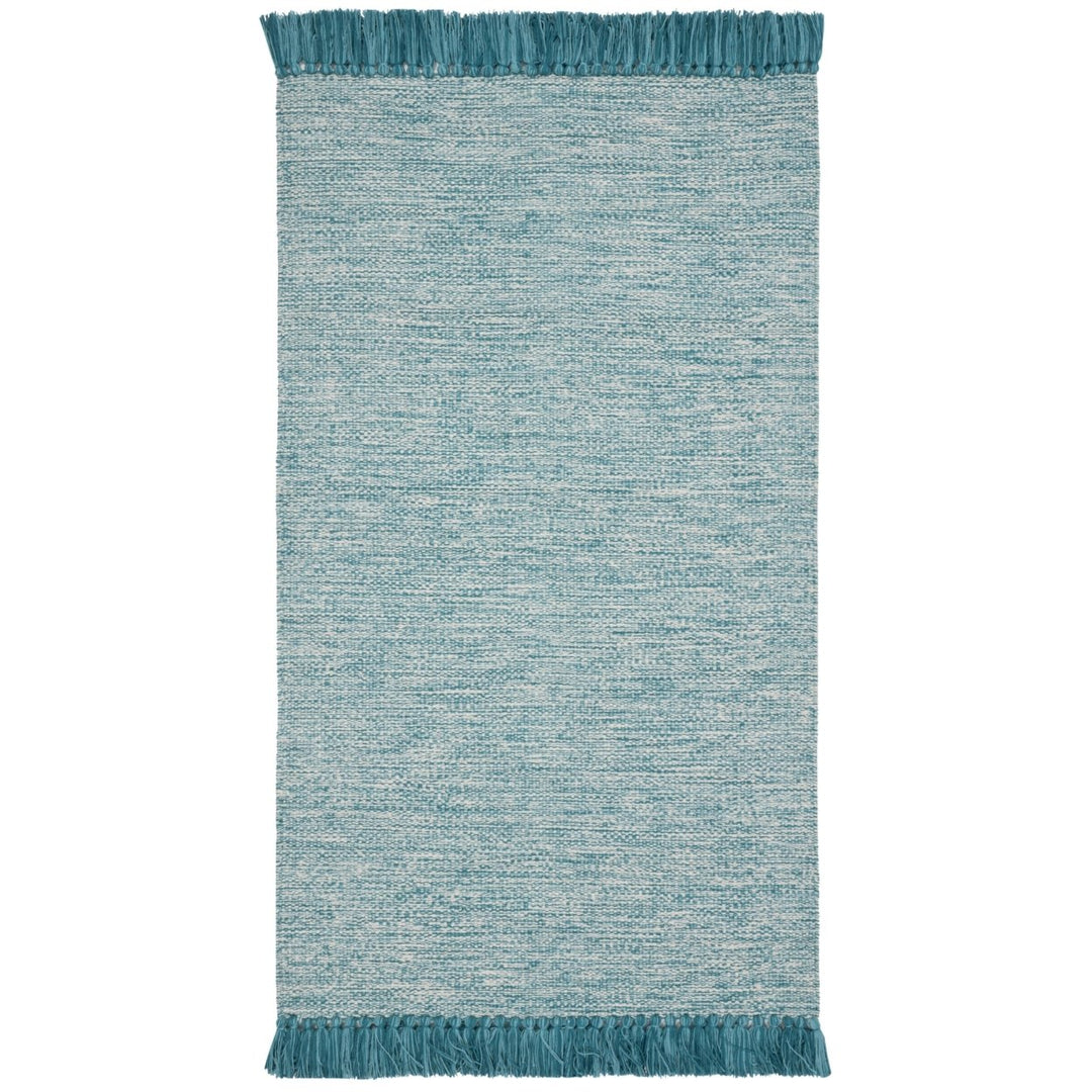 SAFAVIEH Montauk MTK610E Handwoven Turquoise Rug Image 1