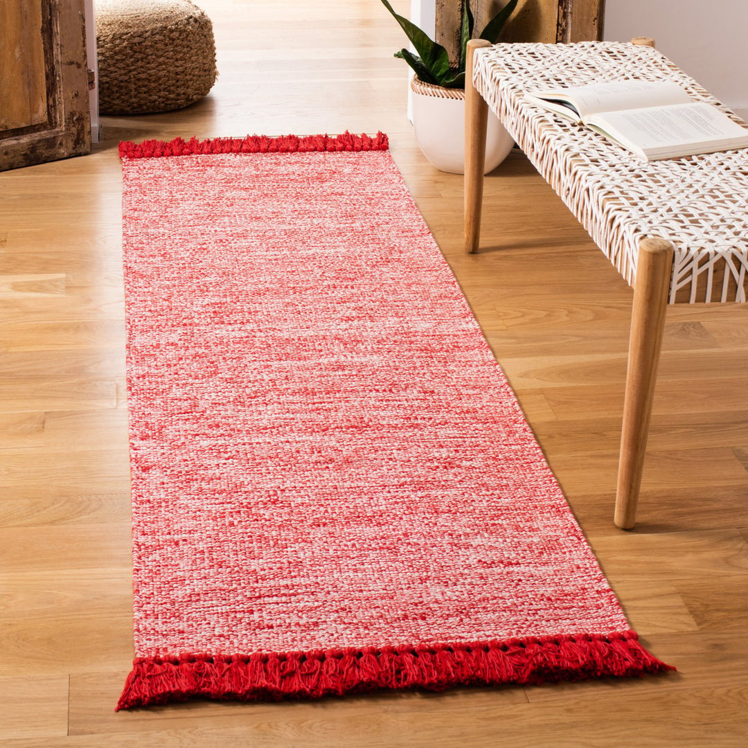 SAFAVIEH Montauk Collection MTK610N Handwoven Red Rug Image 2