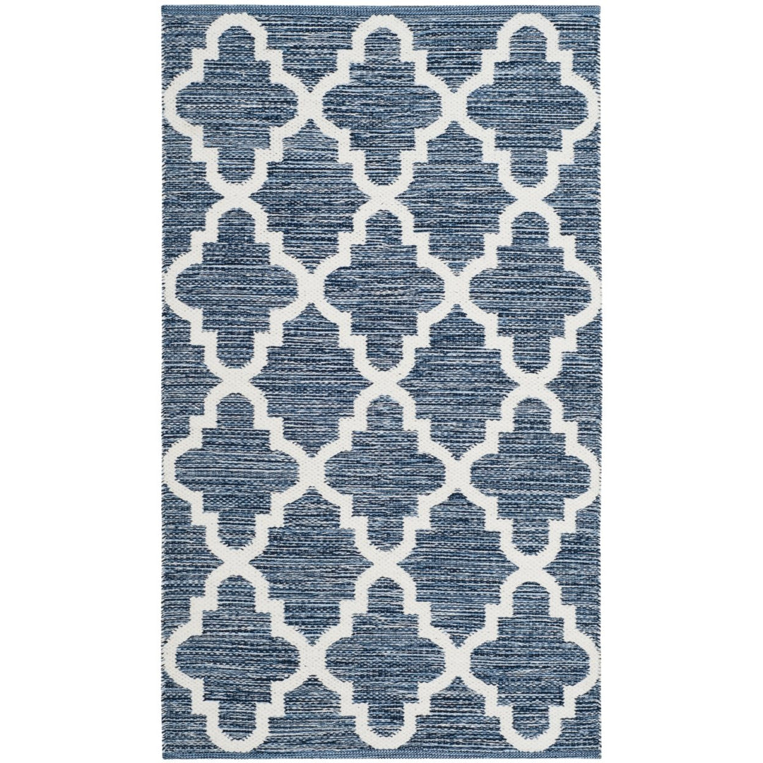 SAFAVIEH Montauk MTK611C Handwoven Navy / Ivory Rug Image 2