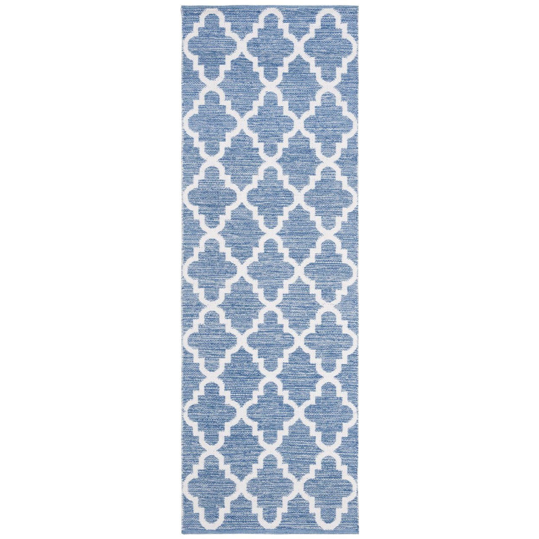 SAFAVIEH Montauk MTK611B Handwoven Blue / Ivory Rug Image 1