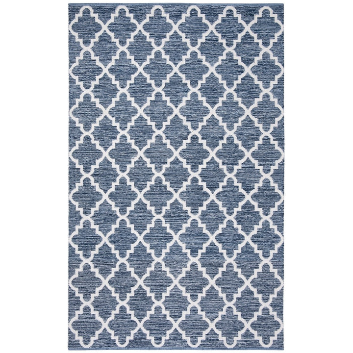 SAFAVIEH Montauk MTK611C Handwoven Navy / Ivory Rug Image 1