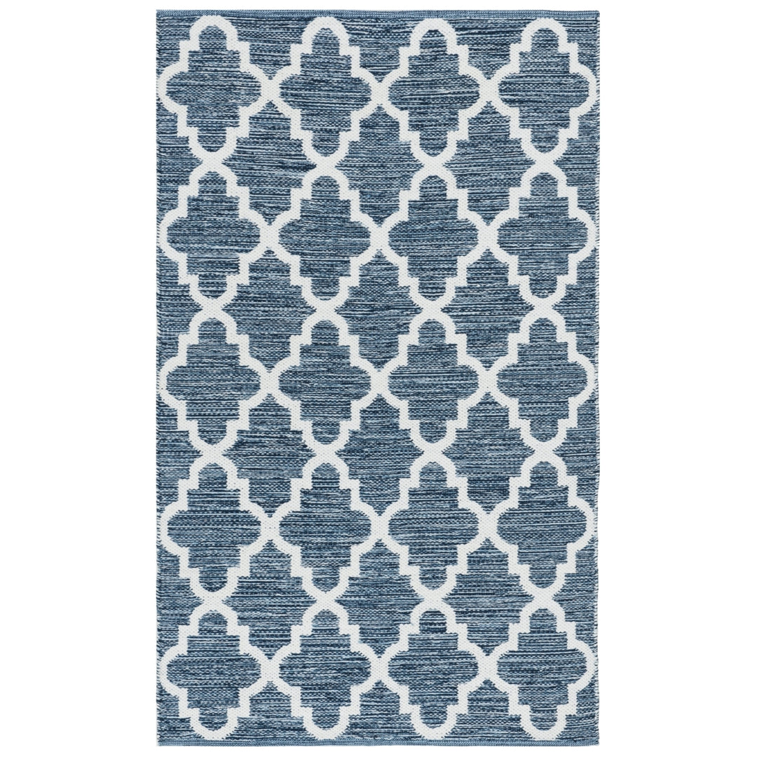 SAFAVIEH Montauk MTK611C Handwoven Navy / Ivory Rug Image 1