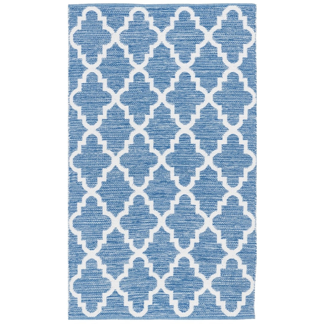 SAFAVIEH Montauk MTK611B Handwoven Blue / Ivory Rug Image 1