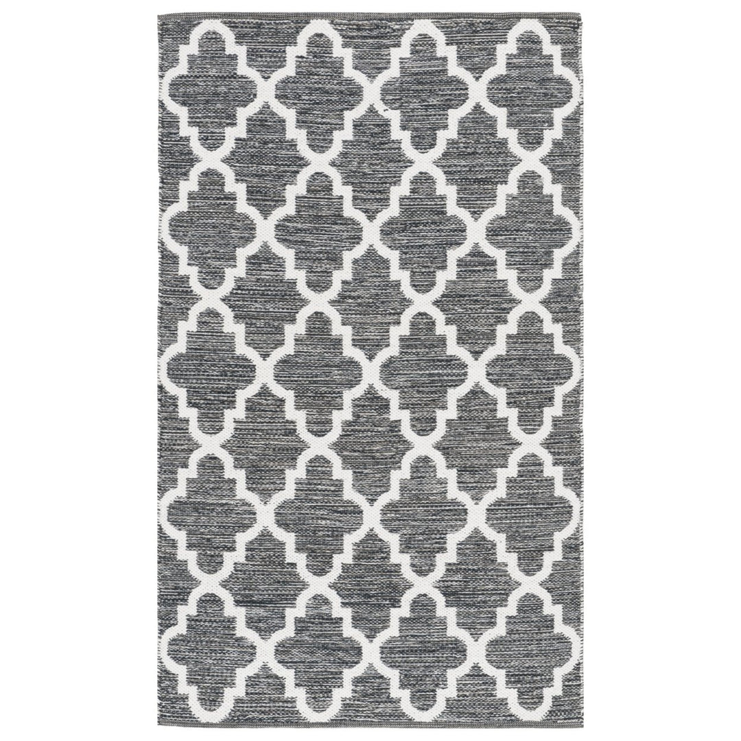 SAFAVIEH Montauk MTK611J Handwoven Charcoal / Ivory Rug Image 1