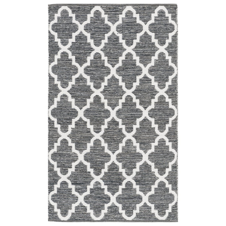 SAFAVIEH Montauk MTK611J Handwoven Charcoal / Ivory Rug Image 1