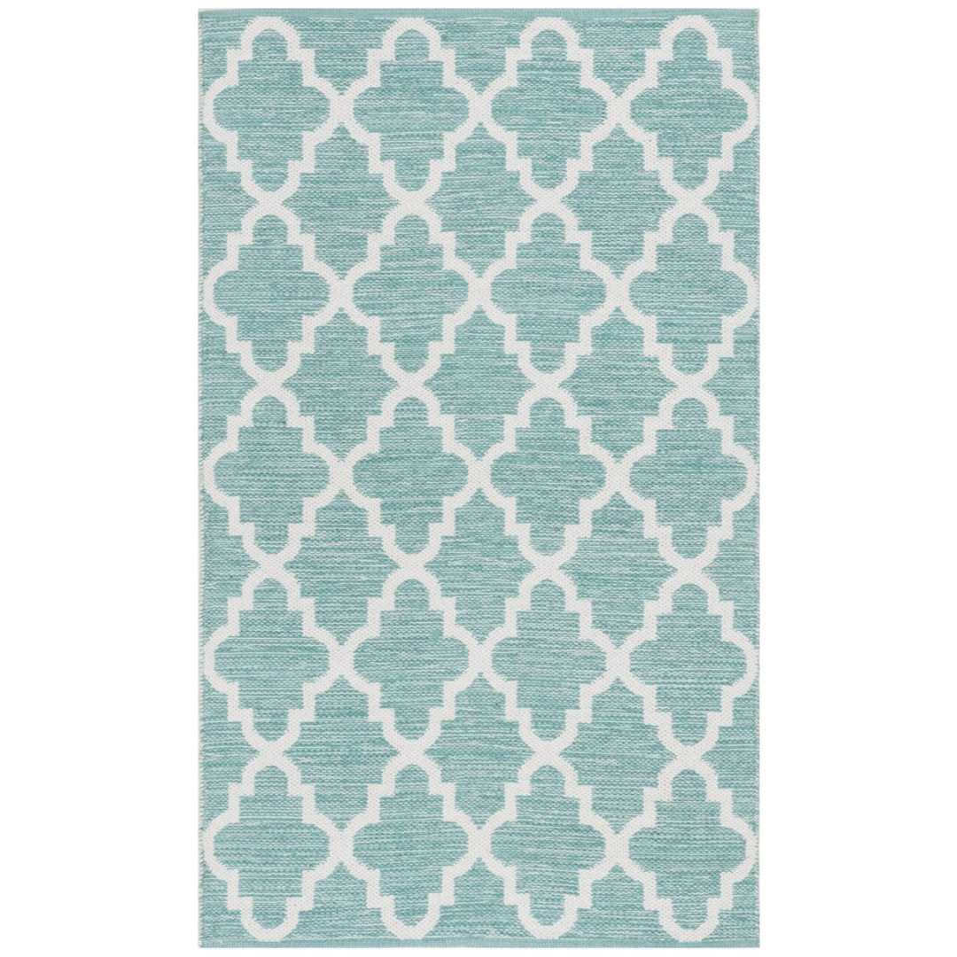 SAFAVIEH Montauk MTK611Q Handwoven Mint / Ivory Rug Image 1