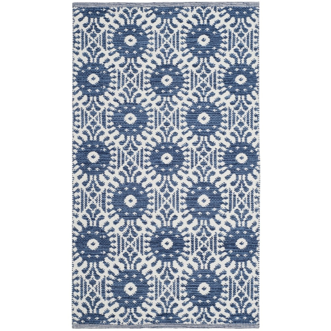 SAFAVIEH Montauk MTK612C Handwoven Navy / Ivory Rug Image 2