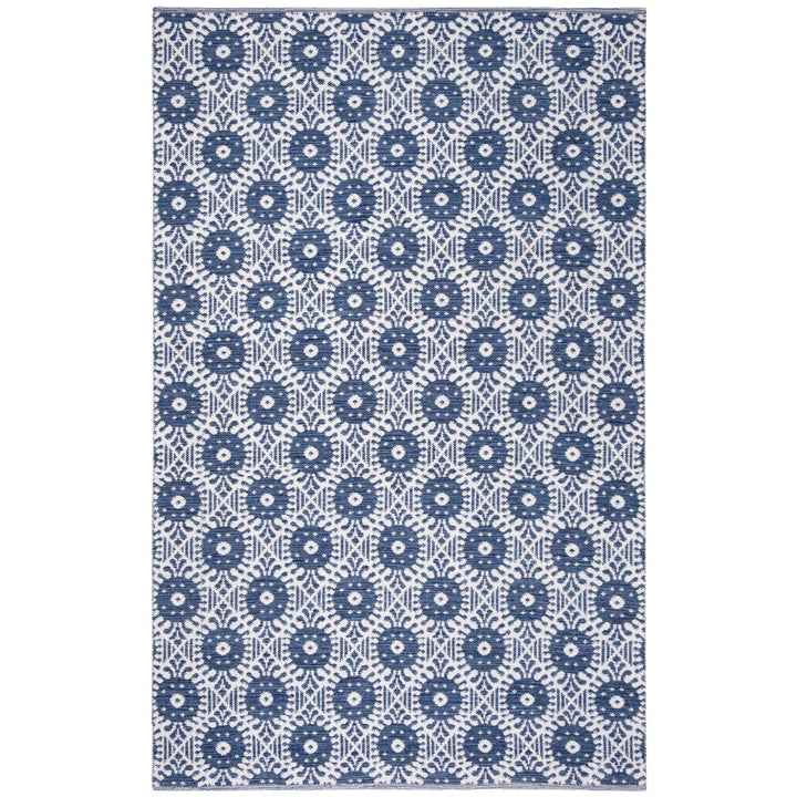 SAFAVIEH Montauk MTK612C Handwoven Navy / Ivory Rug Image 1