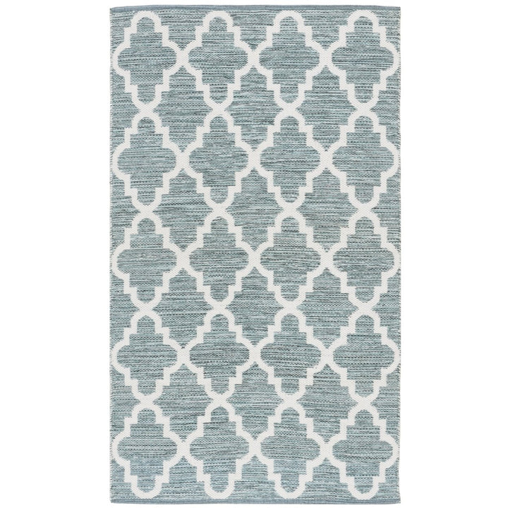 SAFAVIEH Montauk MTK611T Handwoven Mint / Ivory Rug Image 1