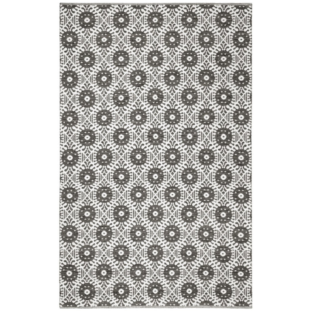 SAFAVIEH Montauk MTK612A Handwoven Black / Ivory Rug Image 1