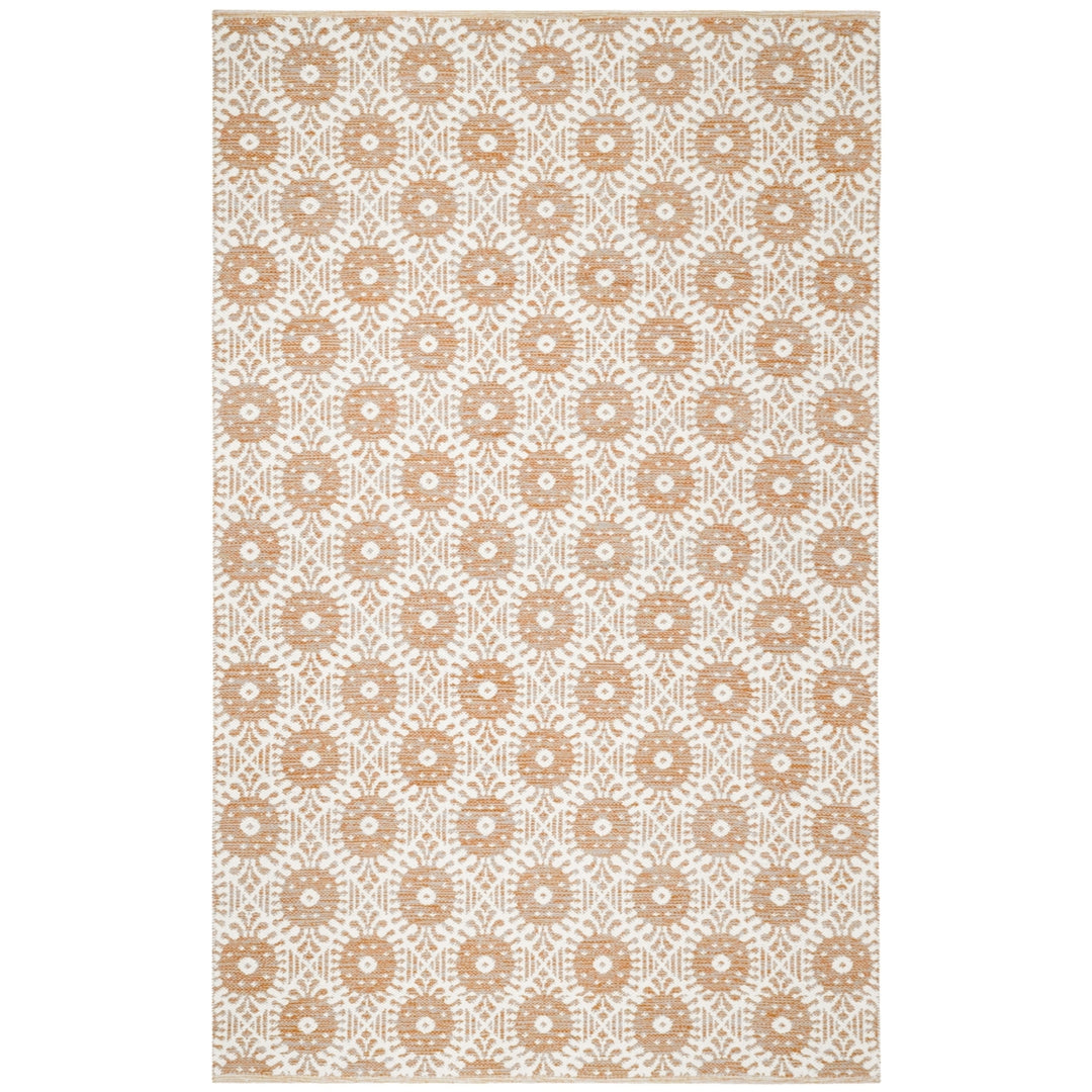 SAFAVIEH Montauk MTK612D Handwoven Orange / Ivory Rug Image 1