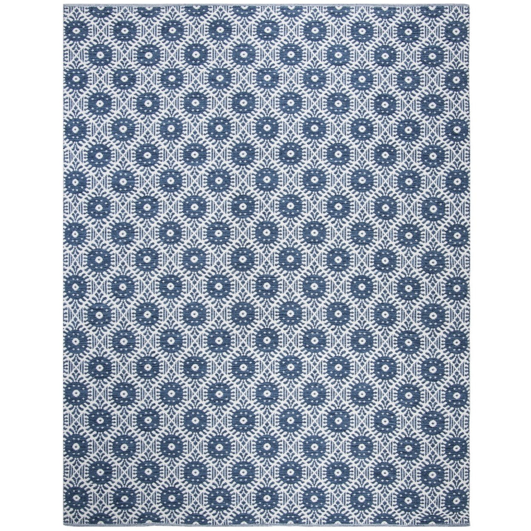 SAFAVIEH Montauk MTK612C Handwoven Navy / Ivory Rug Image 1