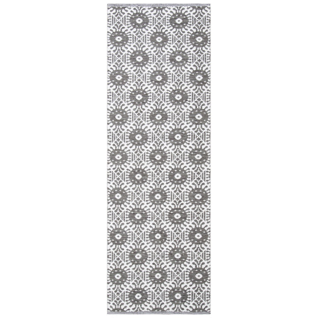 SAFAVIEH Montauk MTK612J Handwoven Charcoal / Ivory Rug Image 1