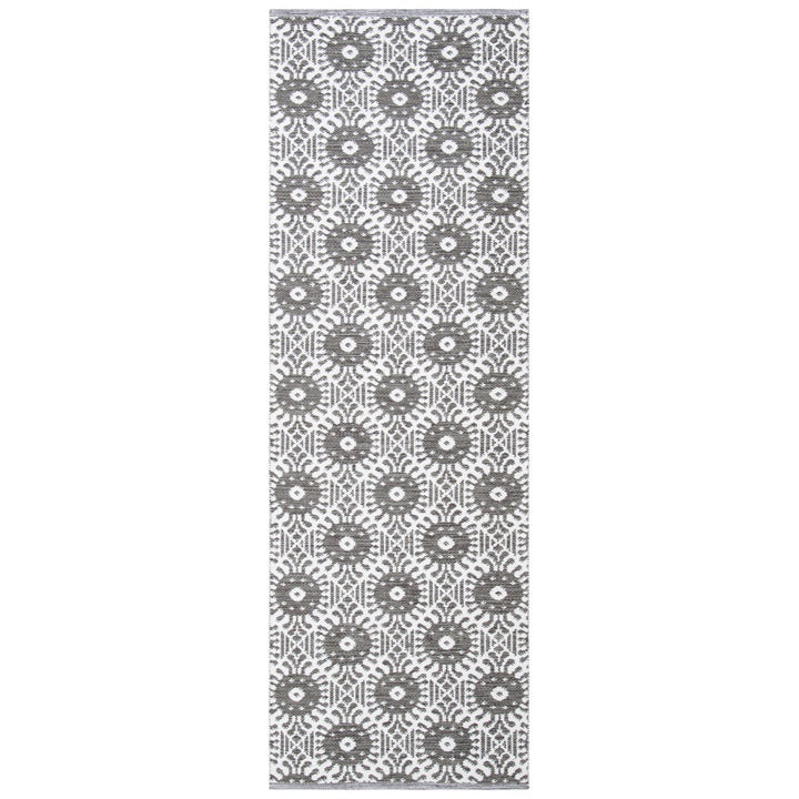 SAFAVIEH Montauk MTK612J Handwoven Charcoal / Ivory Rug Image 1