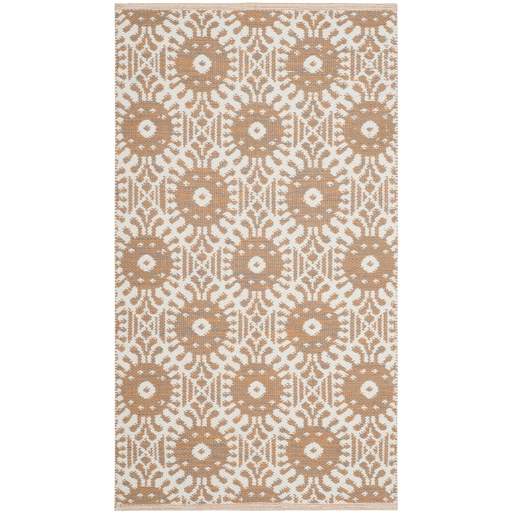 SAFAVIEH Montauk MTK612D Handwoven Orange / Ivory Rug Image 5