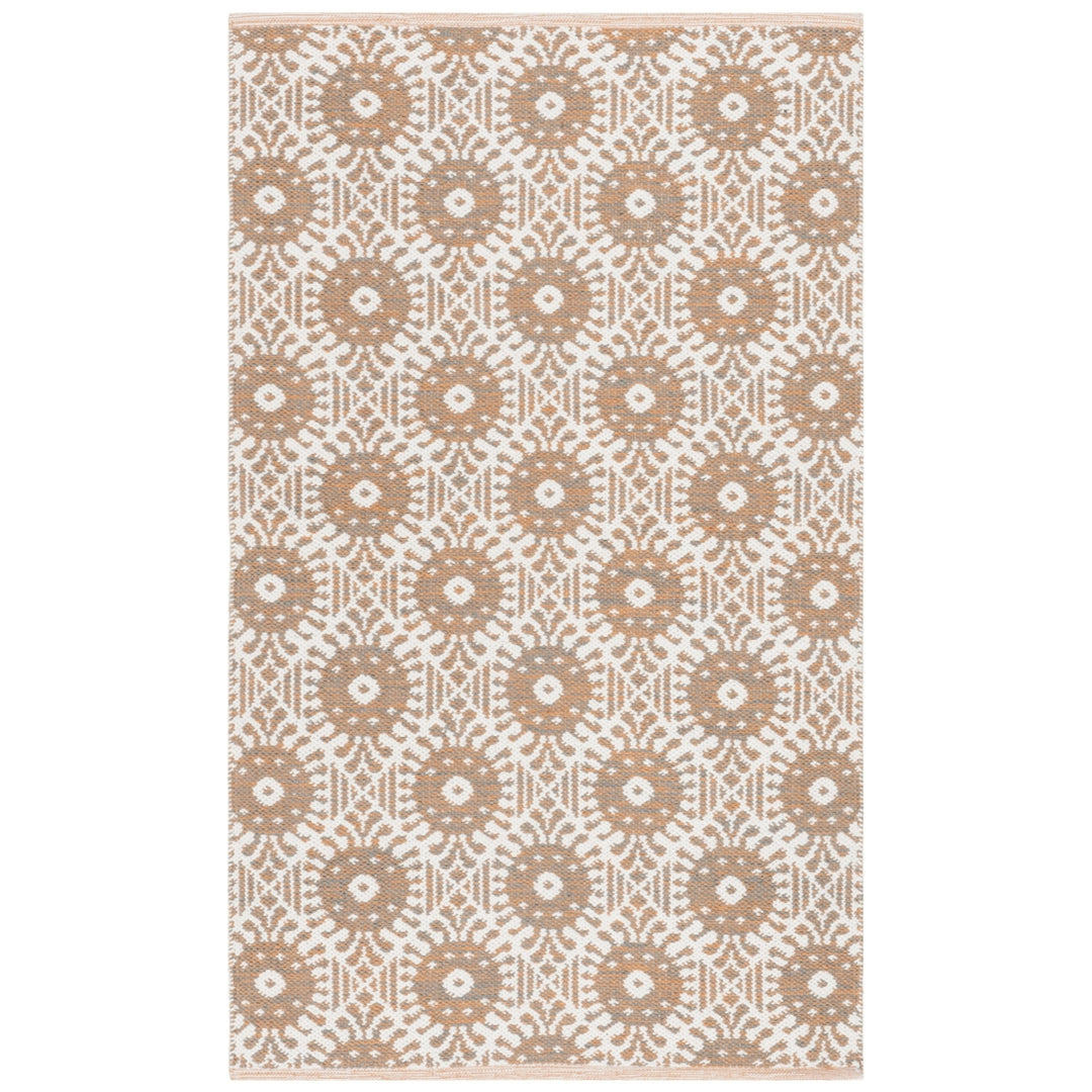 SAFAVIEH Montauk MTK612D Handwoven Orange / Ivory Rug Image 6