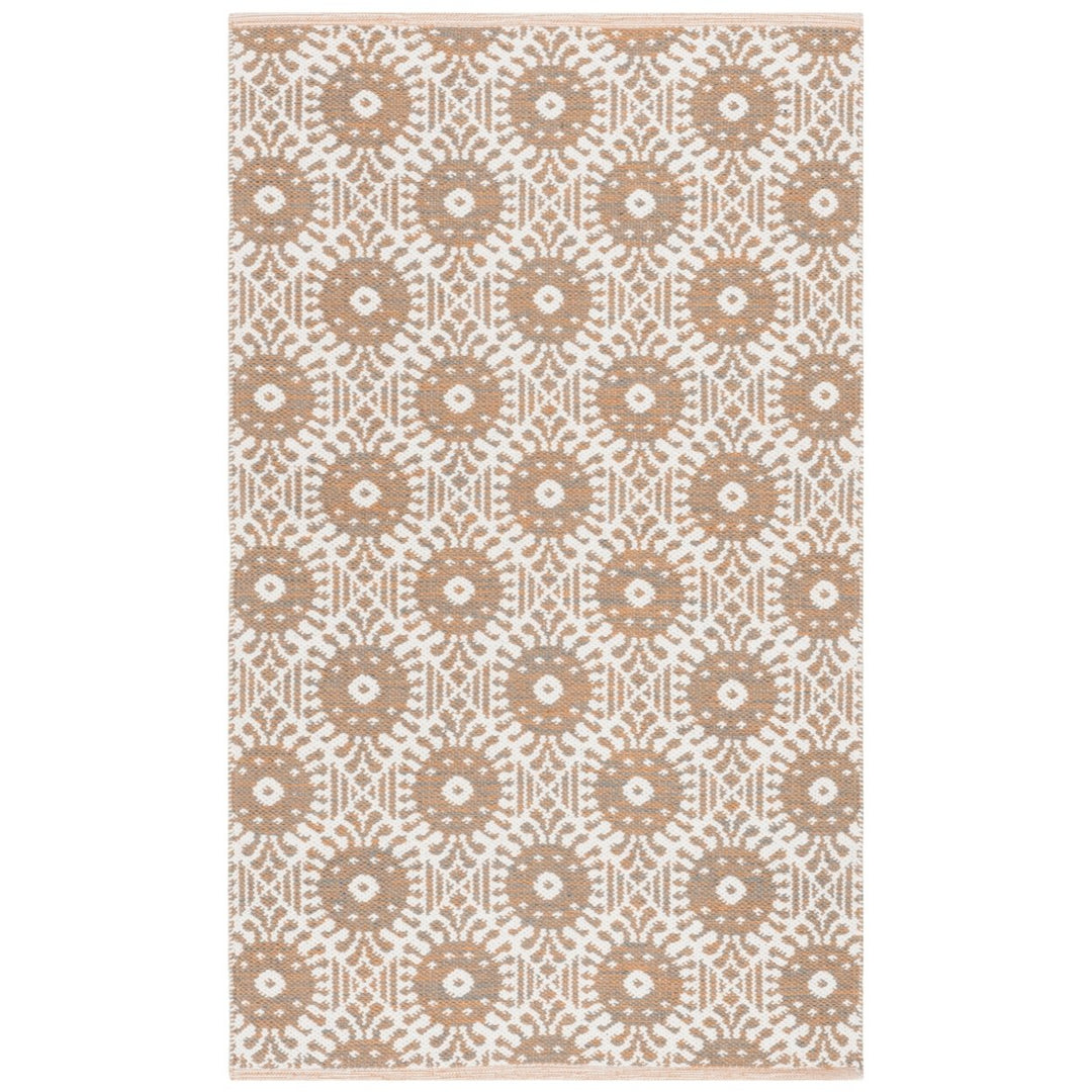 SAFAVIEH Montauk MTK612D Handwoven Orange / Ivory Rug Image 1