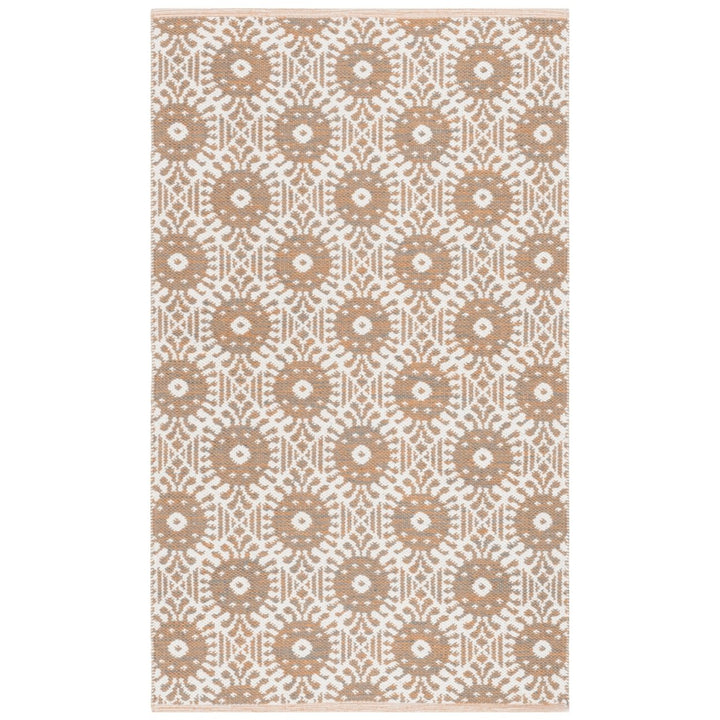 SAFAVIEH Montauk MTK612D Handwoven Orange / Ivory Rug Image 1