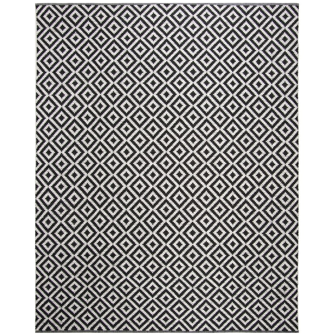 SAFAVIEH Montauk MTK613A Handwoven Black / Ivory Rug Image 1