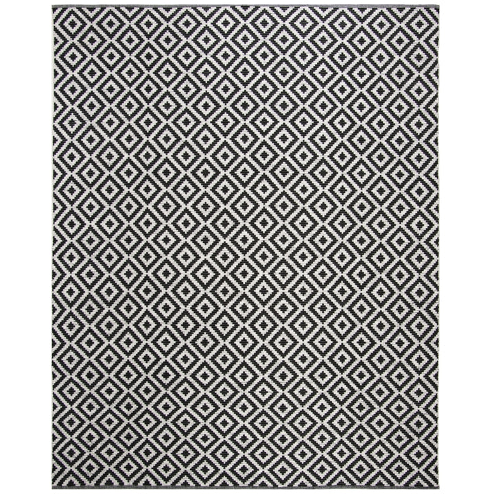 SAFAVIEH Montauk MTK613A Handwoven Black / Ivory Rug Image 1