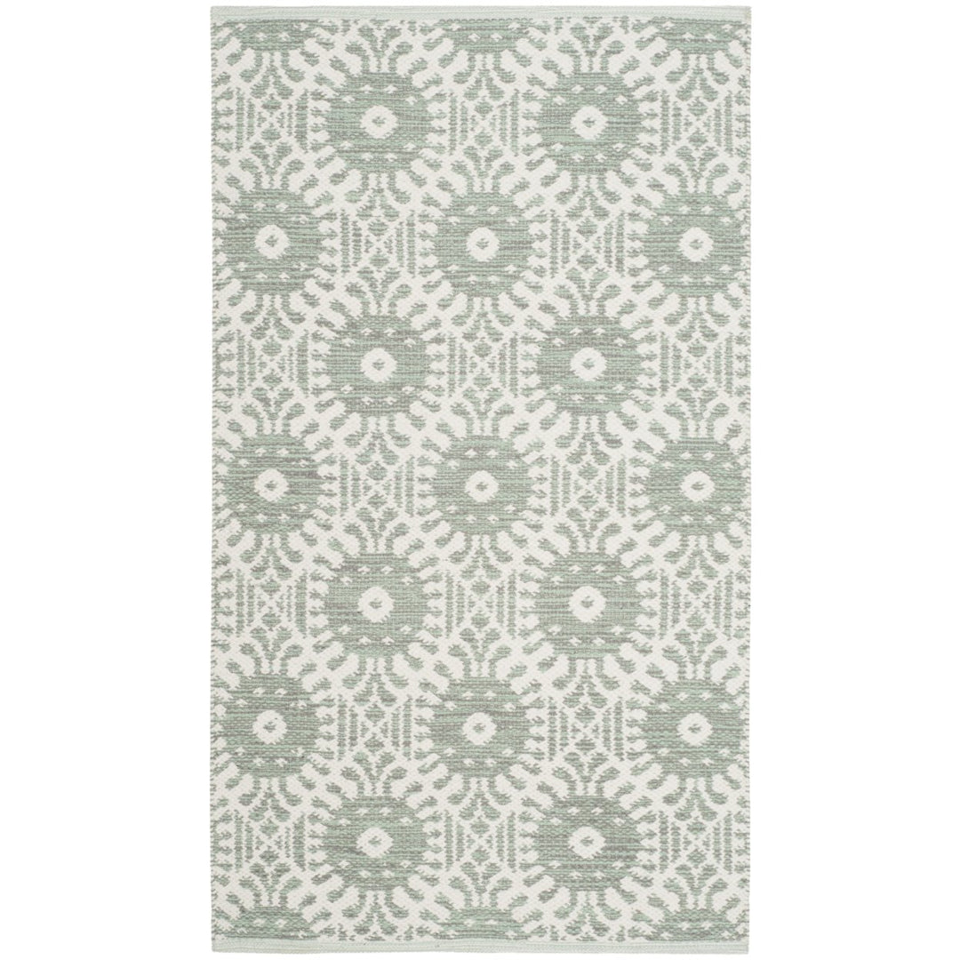 SAFAVIEH Montauk MTK612G Light Green / Ivory Rug Image 4