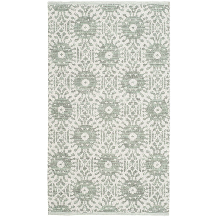 SAFAVIEH Montauk MTK612G Light Green / Ivory Rug Image 4