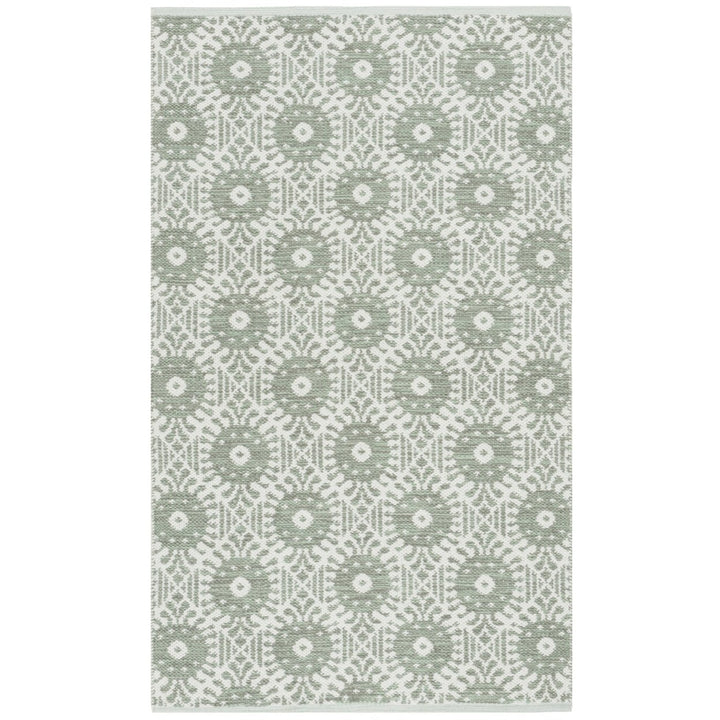 SAFAVIEH Montauk MTK612G Light Green / Ivory Rug Image 1