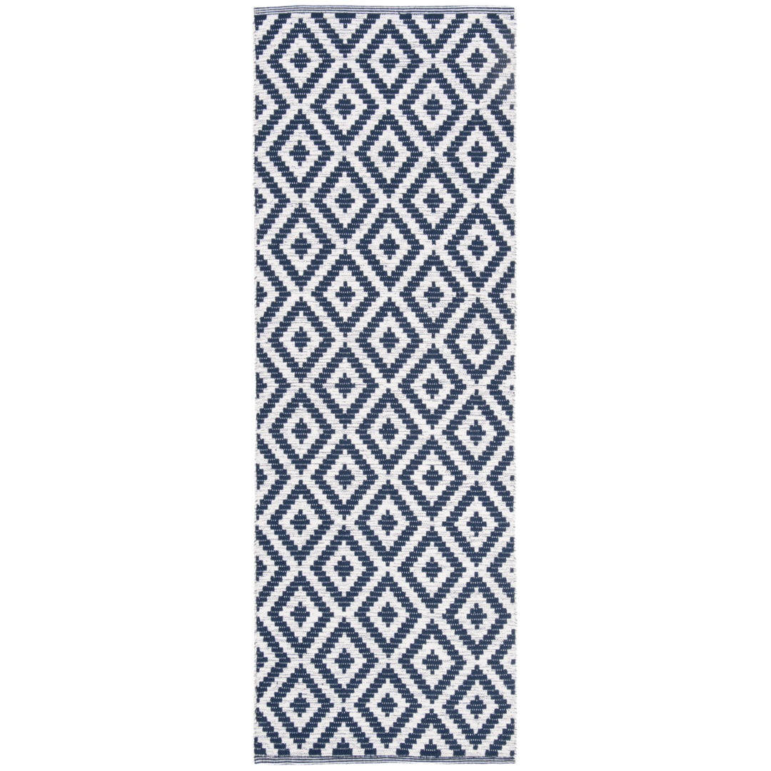 SAFAVIEH Montauk MTK613C Handwoven Navy / Ivory Rug Image 3