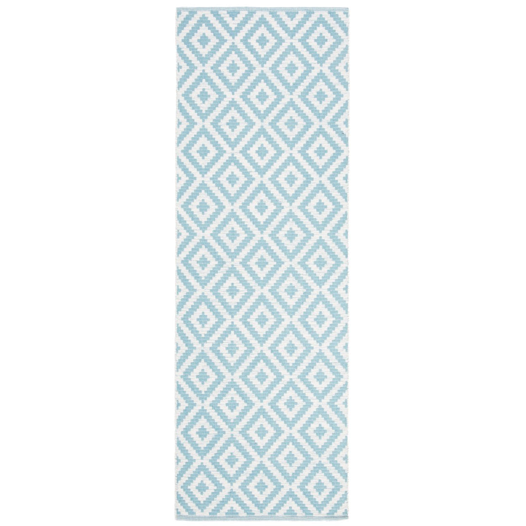 SAFAVIEH Montauk MTK613L Handwoven Light Blue /Ivory Rug Image 1