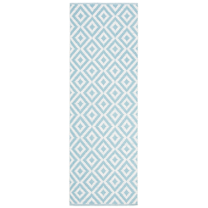 SAFAVIEH Montauk MTK613L Handwoven Light Blue /Ivory Rug Image 1