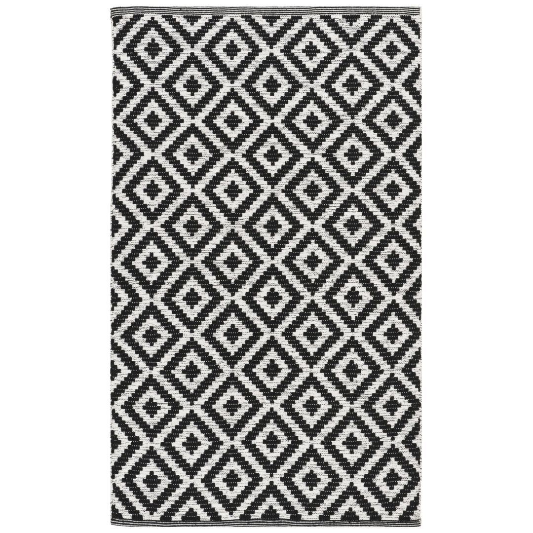 SAFAVIEH Montauk MTK613A Handwoven Black / Ivory Rug Image 6