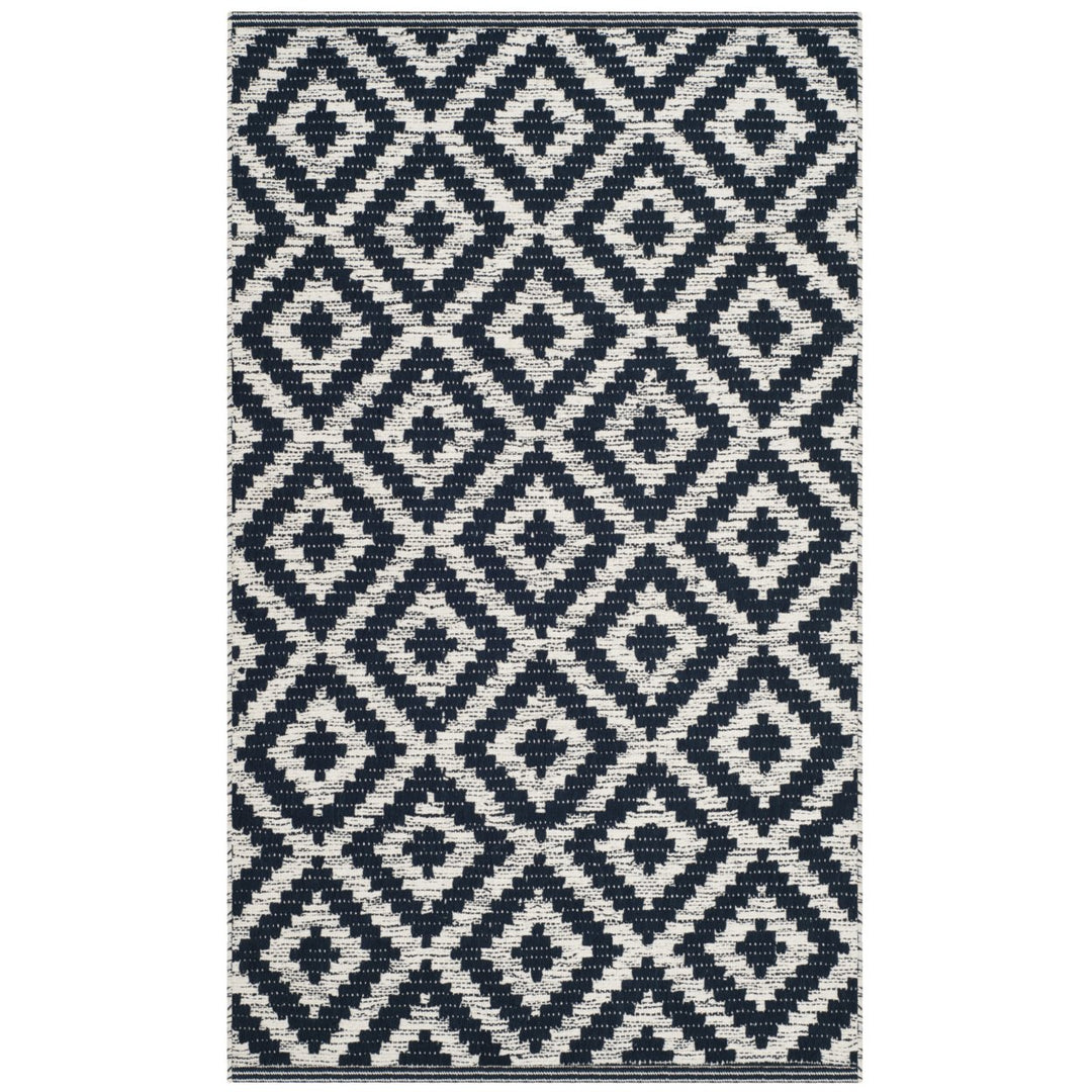 SAFAVIEH Montauk MTK613C Handwoven Navy / Ivory Rug Image 5