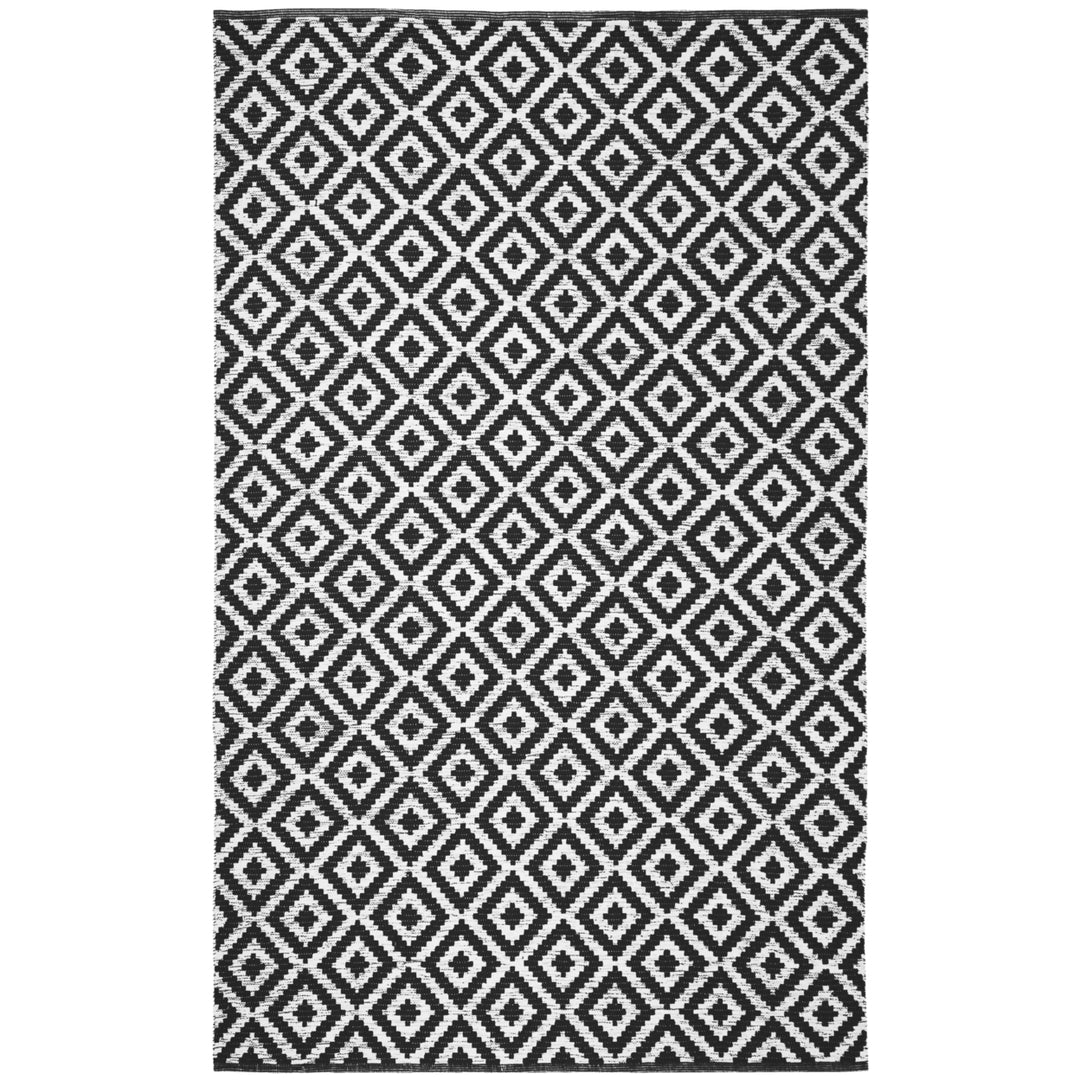 SAFAVIEH Montauk MTK613A Handwoven Black / Ivory Rug Image 7