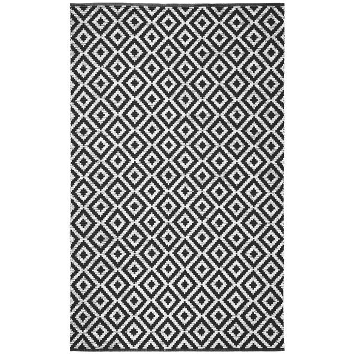 SAFAVIEH Montauk MTK613A Handwoven Black / Ivory Rug Image 1