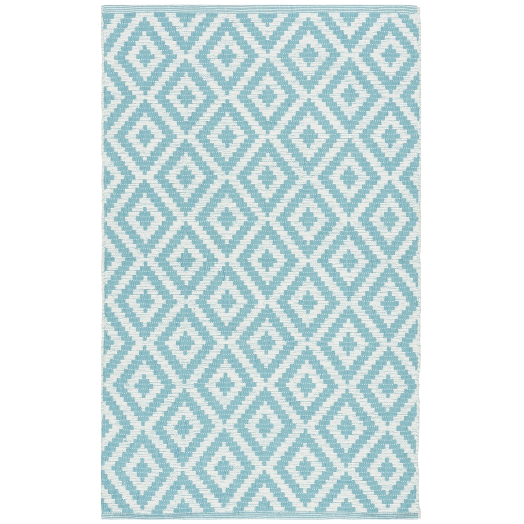 SAFAVIEH Montauk MTK613L Handwoven Light Blue /Ivory Rug Image 1