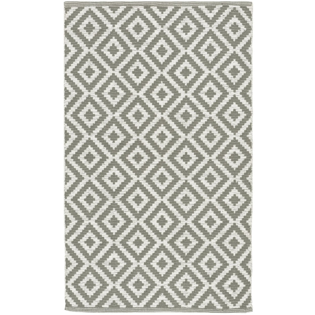 SAFAVIEH Montauk MTK613M Handwoven Grey / Ivory Rug Image 1