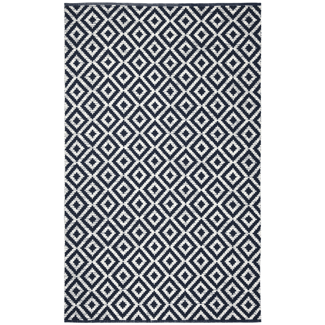 SAFAVIEH Montauk MTK613C Handwoven Navy / Ivory Rug Image 1